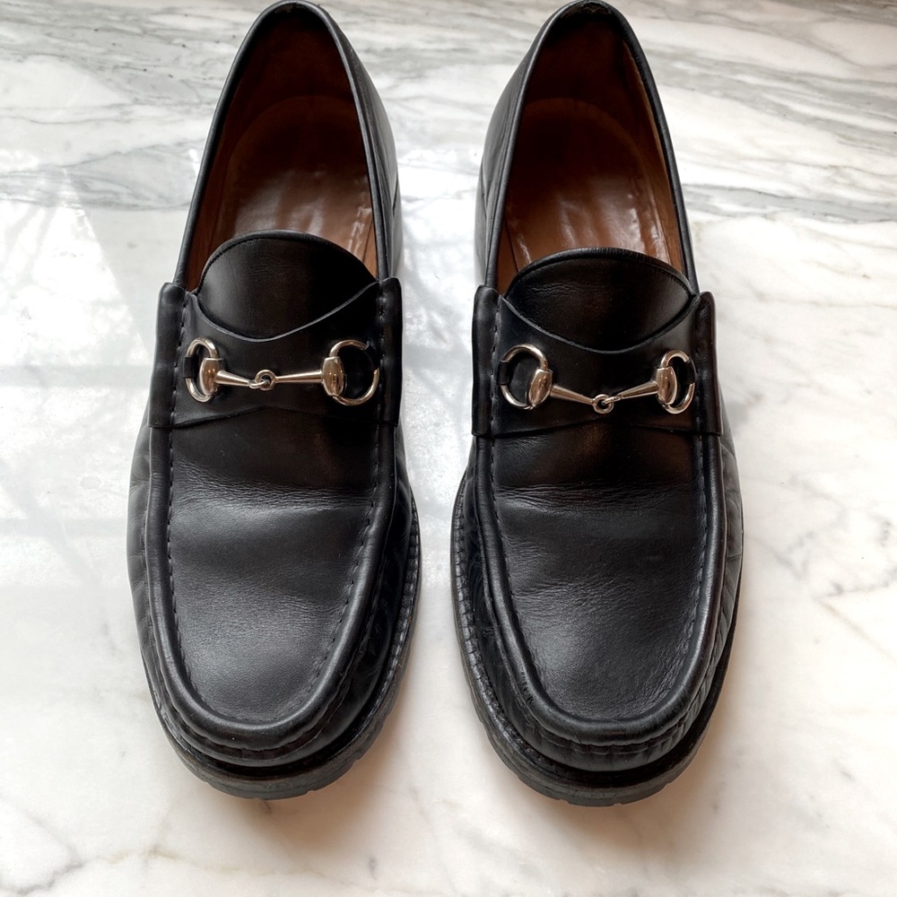 Gucci Horsebit Loafers in Black Leather
